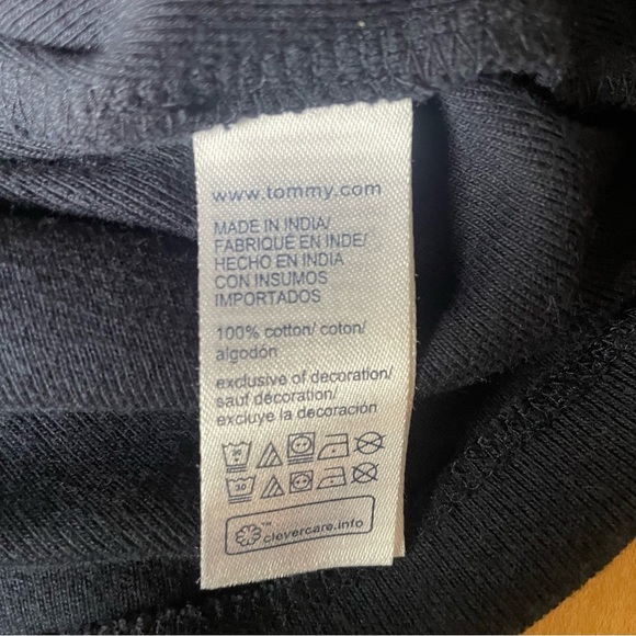 Tommy Hilfiger Navy Blue Women's Top size medium (looks small see measurements - Picture 5 of 5